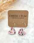 Juliet Heart Hoop Cork Earrings-Brushed Pastel Creek + Elm