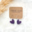 Juliet Heart Hoop Cork Earrings-Eggplant Creek + Elm