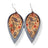 Lainey Petite Floral Cork Leaf Dangly Earrings-Pearl Gray Creek + Elm