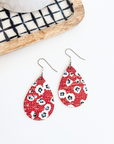 Patriotic Teardrop Cork Earrings- Fireworks