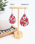 Patriotic Teardrop Cork Earrings- Fireworks