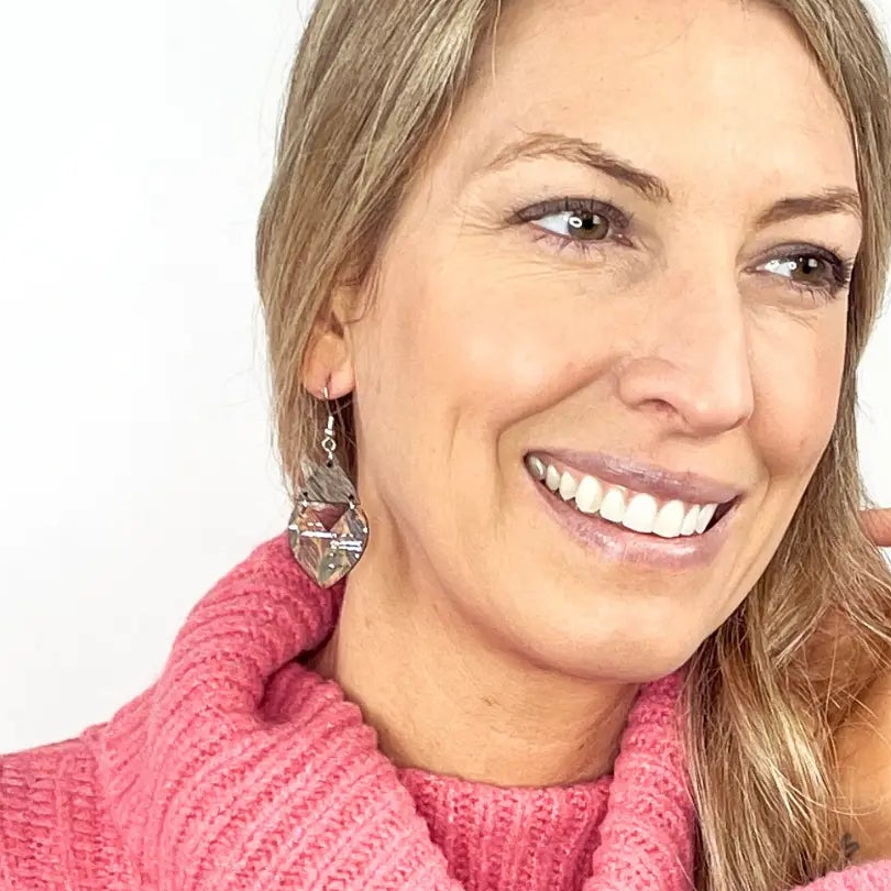 Scarlett Cork + Wood Earrings Creek + Elm