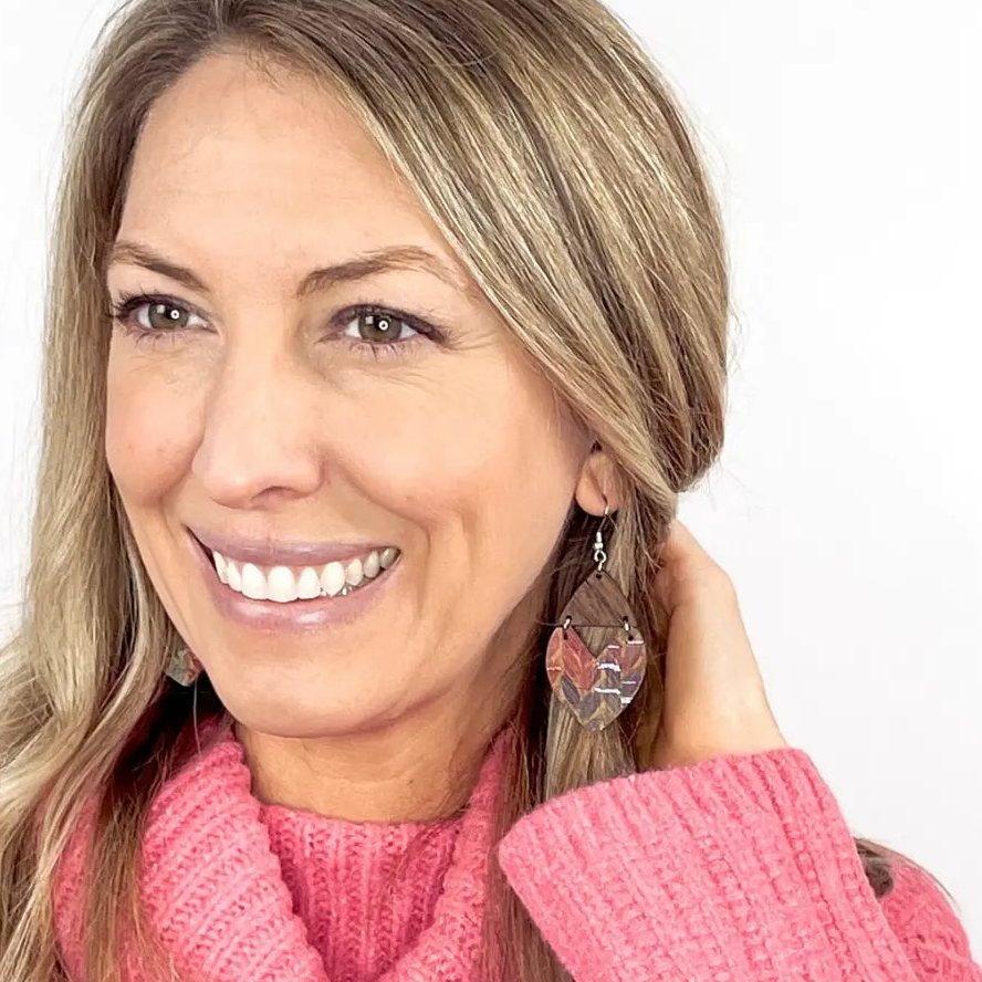 Scarlett Cork + Wood Earrings Creek + Elm
