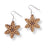 Snowflake Wood Dangle Earrings- White Oak Creek + Elm