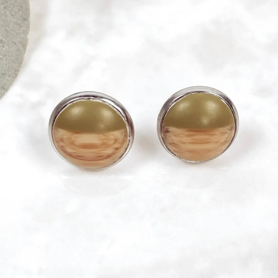 Taylor Stud Earrings-Sage Green Creek + Elm