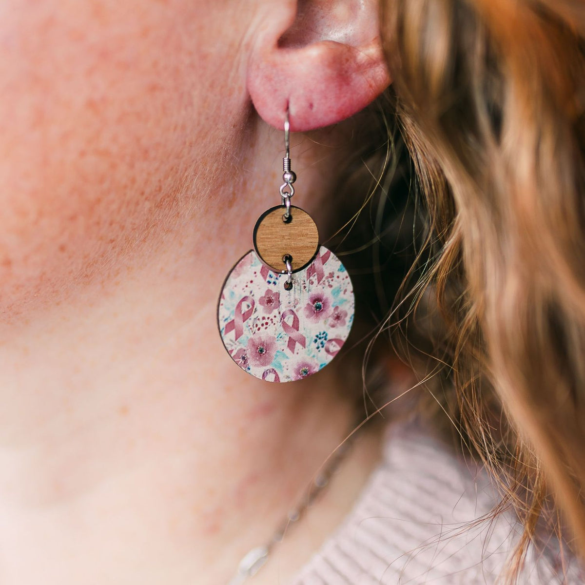 Cora Hope Collection Cork &amp; Walnut Earrings