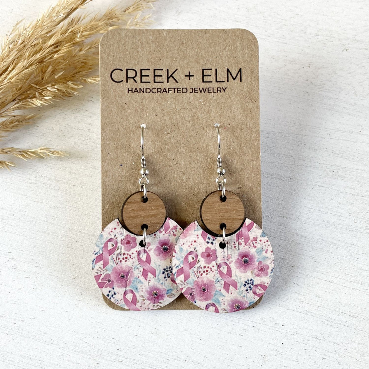 Cora Hope Collection Cork &amp; Walnut Earrings