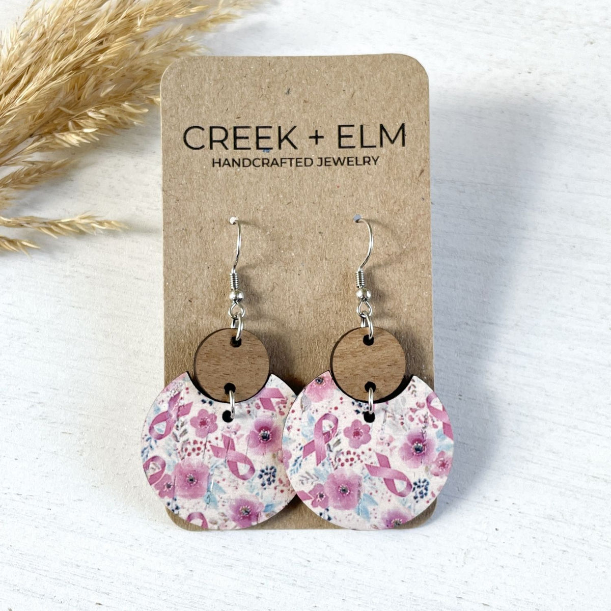Cora Hope Collection Cork &amp; Walnut Earrings