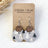 cork circle earrings in wintry pattern