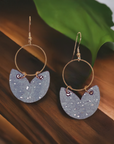 Amelia Cork and Gold Accent Dangly Earrings