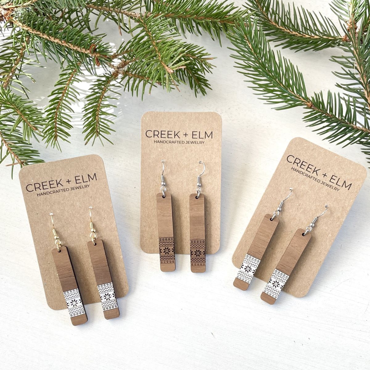 Noelle Holiday Wood Earrings