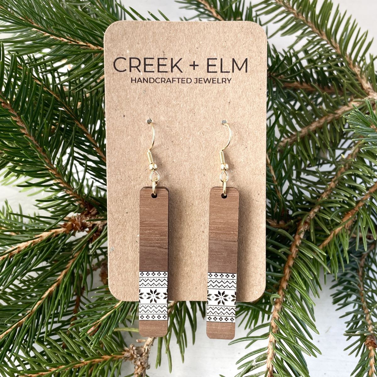 Noelle Holiday Wood Earrings