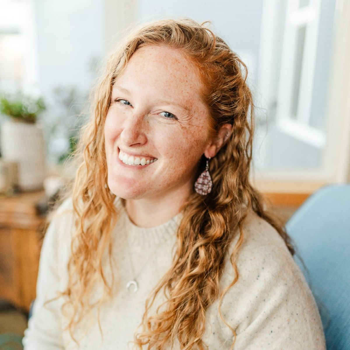 Teardrop Cork Earrings- Snowflakes