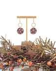 Elizabeth Snowflake Cork and Hexagon Earrings Creek + Elm