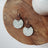 Cora Walnut Wood and Cork Earrings-Teal Modern